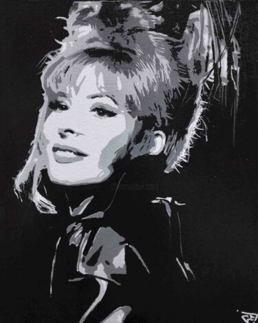 Mylène Farmer Pittura intitolato "Mylène Farmer" da G.C.Popartist, Opera d'arte originale, Acrilico Montato su Telaio per barella in legno