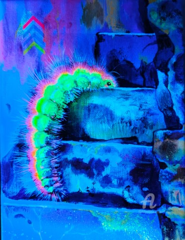 Peinture intitulée "Steps of Transforma…" par Elena Kashicheva, Œuvre d'art originale, Acrylique