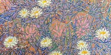 Botanical web Картина под названием "Botanical web" - Olga Rokhmanyuk (ROArtUS), Подлинное произведение искусства, Акрил Установлен на Дер…
