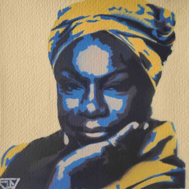 Nina Simone "Nina Simone" başlıklı Tablo G.C.Popartist tarafından, Orijinal sanat, Akrilik
