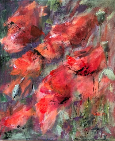 Poppies in the Wind "Poppies in the Wind" başlıklı Tablo Nataliya Fenko tarafından, Orijinal sanat, Akrilik Ahşap Sedye çerçevesi üzerine monte…