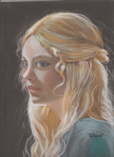Disegno intitolato "Pastel sec sur papi…" da Eliane Debard Arnould, Opera d'arte originale, Pastello