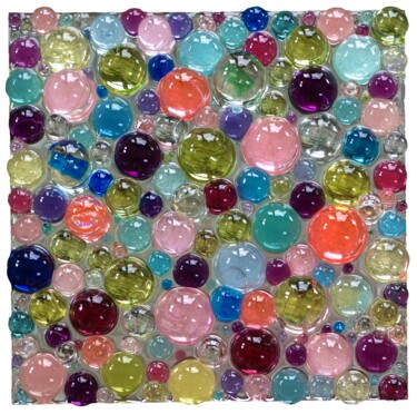 Colorful bubbles of memories "Colorful bubbles of…" başlıklı Tablo Julia Mauri tarafından, Orijinal sanat, Rezine Cam üzerine monte edilmiş