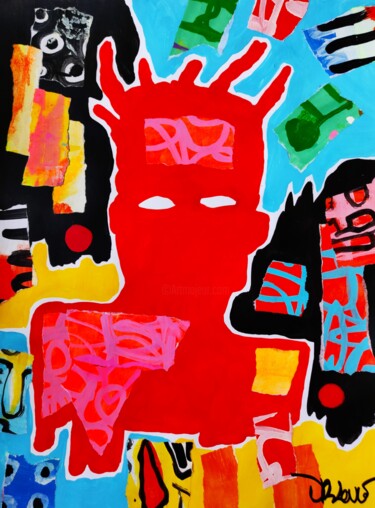 绘画 标题为“Tribute to Basquiat” 由Dr. Love, 原创艺术品, 丙烯