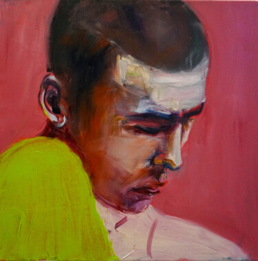 Pittura intitolato "The stranger's face…" da Gennadiy V. Ivanov, Opera d'arte originale, Olio