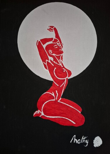 Peinture intitulée "S EVEILLER" par Nathy, Œuvre d'art originale, Acrylique Monté sur Châssis en bois