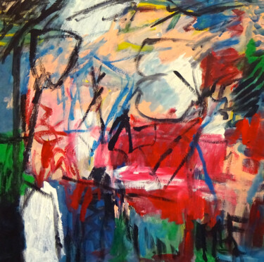绘画 标题为“Composition 7187” 由Engelina Zandstra, 原创艺术品, 丙烯 安装在木质担架架上