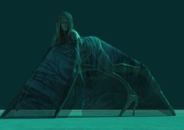 "In The Depths" başlıklı Dijital Sanat Russell Newell tarafından, Orijinal sanat, 3D modelleme