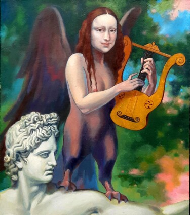 Dans le Jardin d'Apollon II. Peinture intitulée "Dans le Jardin d'Ap…" par Igor Stepanov, Œuvre d'art originale, Huile Monté sur Panneau de bois