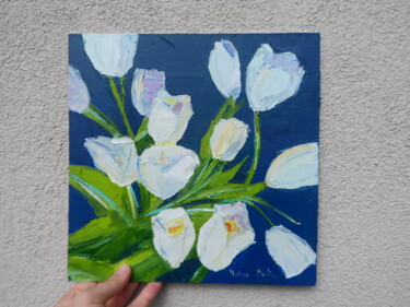 Peinture intitulée "Tulips2" par Yehor Dulin, Œuvre d'art originale, Huile