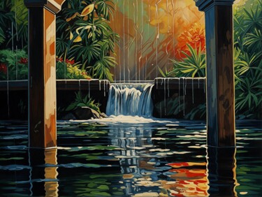 The long overdue break.. Printmaking titled "The long overdue br…" by The Vault Art, Original Artwork, Digital Print Mounted on Wood Stretcher frame