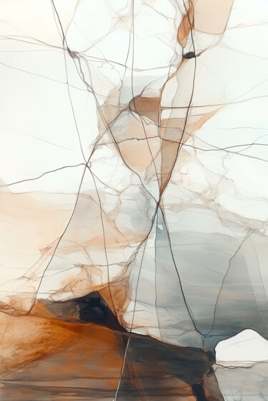 Minimalist Abstract Landscape Wall Art, Modern Soft Color Digital Arts titled "Minimalist Abstract…" by Shilo Julia, Original Artwork, Digital Painting