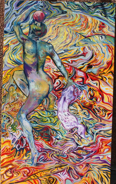 Peinture intitulée "EL LOCO" par Ares Parabellum, Œuvre d'art originale, Huile Monté sur Châssis en bois