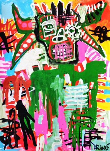 The man with the answers Peinture intitulée "The man with the an…" par Dr. Love, Œuvre d'art originale, Acrylique