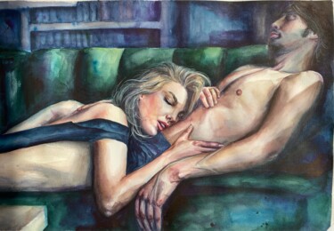 Σχέδιο με τίτλο "Adulteress" από Dina Udaltsova, Αυθεντικά έργα τέχνης, Ακουαρέλα