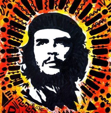 绘画 标题为“Che Guevara Street…” 由Dr. Love, 原创艺术品, 丙烯