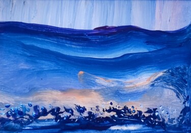 Painting titled "Blue natural wonder" by Milto Sideris, Original Artwork, Acrylic