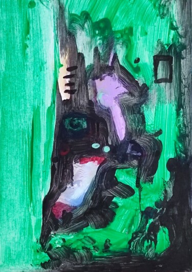 Peinture intitulée "Outcast" par Milto Sideris, Œuvre d'art originale, Acrylique