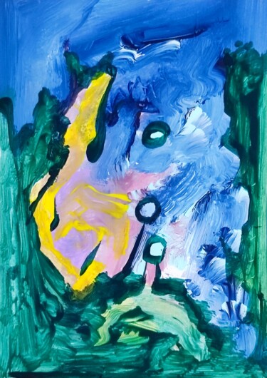 Peinture intitulée "Our child in heaven" par Milto Sideris, Œuvre d'art originale, Acrylique