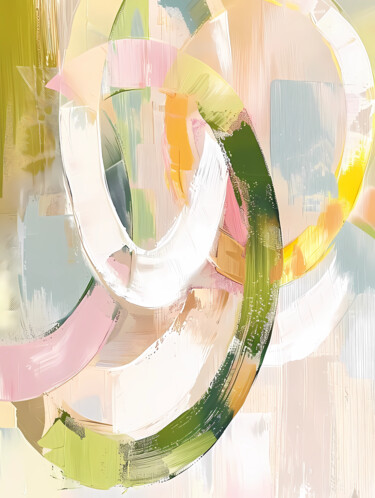 数字艺术 标题为“Abstraction, circle…” 由Nadezhda Dvornikova, 原创艺术品, 数字油画