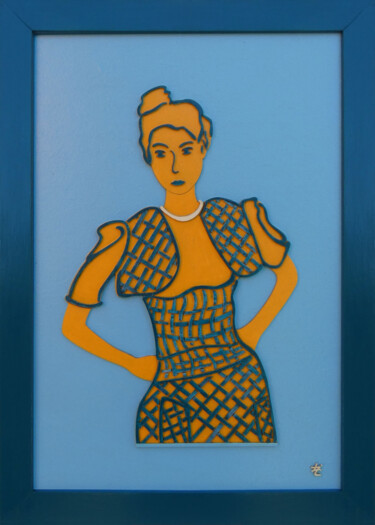 "Arletty" başlıklı Tablo Laurent Lopez Le Nébleu tarafından, Orijinal sanat, Akrilik Ahşap panel üzerine monte edilmiş