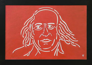Peinture intitulée "Léo" par Laurent Lopez Le Nébleu, Œuvre d'art originale, Acrylique Monté sur Panneau de bois