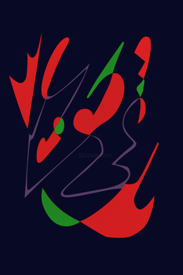 Éclosion Nocturne 数字艺术 标题为“Éclosion Nocturne” 由Yahya Ahssaini, 原创艺术品, 数字油画