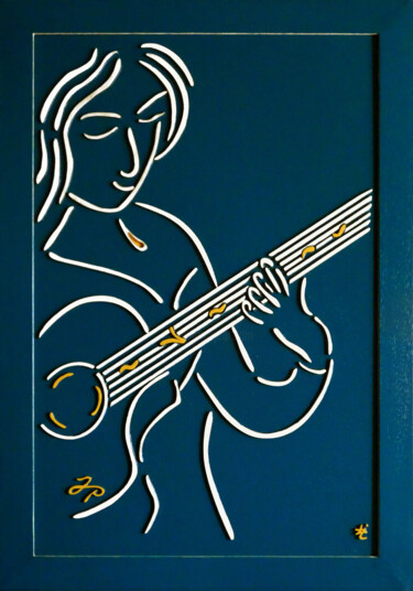 Peinture intitulée "Transmission Musica…" par Laurent Lopez Le Nébleu, Œuvre d'art originale, Acrylique Monté sur Panneau de…