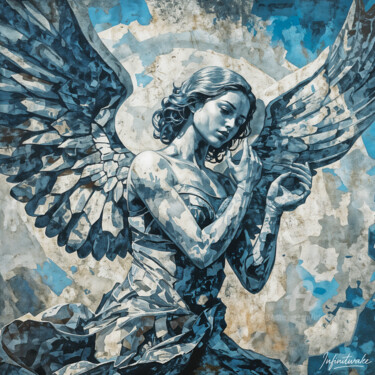 Arts numériques intitulée "Blue Silence" par Infinitwake, Œuvre d'art originale, Travail numérique 2D Monté sur artwork_cat.