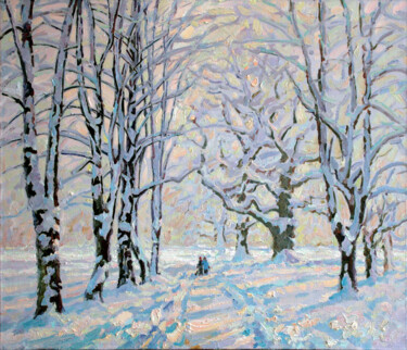 绘画 标题为“Winter's Tale” 由Leonid Pavlenko, 原创艺术品, 油 安装在木质担架架上