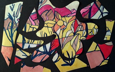 Σχέδιο με τίτλο "Paysage et Fragment…" από Atelier Linea, Αυθεντικά έργα τέχνης, Μαρκαδόρος