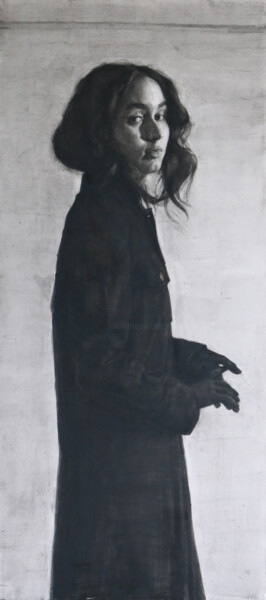 VALERKA, portrait, drawing, 90x40 cm Картина под названием "VALERKA, portrait,…" - Dmytro Dotsenko, Подлинное произведение искусства, Карандаш