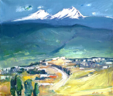Beneath Ararat's Gaze Картина под названием "Beneath Ararat's Ga…" - Mateos Sargsyan, Подлинное произведение искусства, Масло Установлен на Деревя…