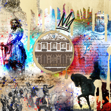 Digitale Kunst mit dem Titel "Historia Memory" von Nicolas Reynard, Original-Kunstwerk, Digitale Collage Auf Aluminium monti…