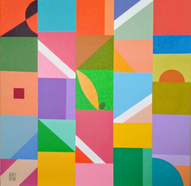 Schilderij getiteld "" Effervescence de…" door Jacques Pinceloup, Origineel Kunstwerk, Acryl