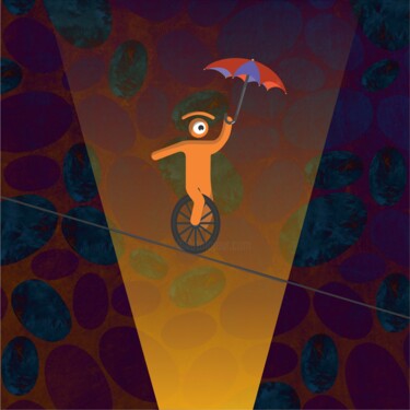 circojo ojo equilibrista rem Arte digitale intitolato "circojo ojo equilib…" da Ojolo - Abel García, Opera d'arte originale, Lavoro digitale 2D