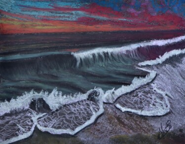 Schilderij getiteld "Lost 013" door Alicia Lopez, Origineel Kunstwerk, Pastel