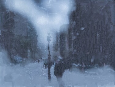 "City Fog #2" başlıklı Dijital Sanat Russell Newell tarafından, Orijinal sanat, 2D Dijital Çalışma