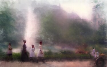 Digital Arts με τίτλο "The Gardens" από Russell Newell, Αυθεντικά έργα τέχνης, 2D ψηφιακή εργασία
