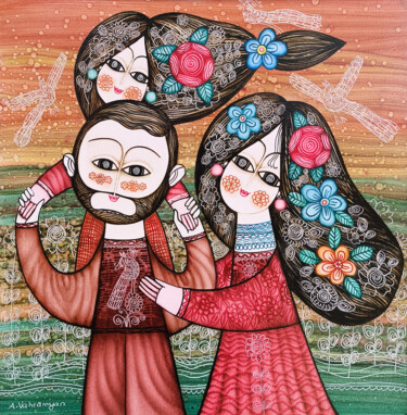 Family Memories Картина под названием "Family Memories" - Armen Vahramyan, Подлинное произведение искусства, Масло Установлен на Деревянная…