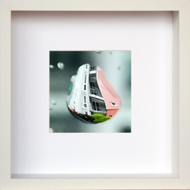 Photography titled "Hausfassade in Pink" by Ingrid Blaurock, Original Artwork, Digital Photography Mounted on Cardboard