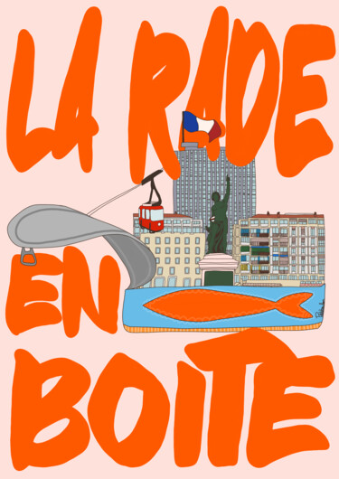 Digital Arts titled "Toulon en boîte" by Petitetoulon, Original Artwork, Digital Painting
