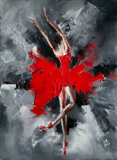 제목이 "Ballerina 23"인 미술작품 Volodymyr Nezdiimynoha로, 원작, 기름 나무 들것 프레임에 장착됨