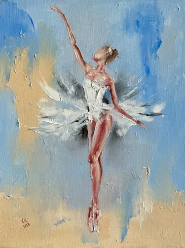 Ballerina 31 Картина под названием "Ballerina 31" - Volodymyr Nezdiimynoha, Подлинное произведение искусства, Масло Установлен на Деревян…