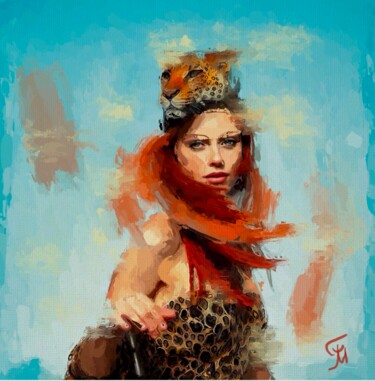 Dance of energies. Dance of energies (tigress in ever "Dance of energies.…" başlıklı Tablo Marina Fedorova tarafından, Orijinal sanat, Akrilik