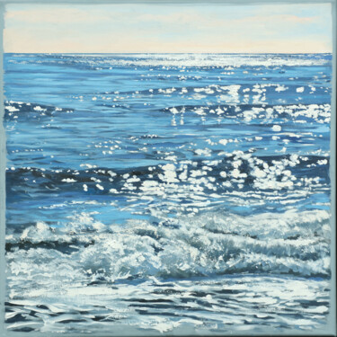 Painting titled ""luccicanza" 41x41…" by Luca Guenzi, Original Artwork, Oil