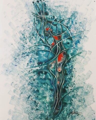 Pittura intitolato "M138" da Hajar Vafaee, Opera d'arte originale, Acquarello