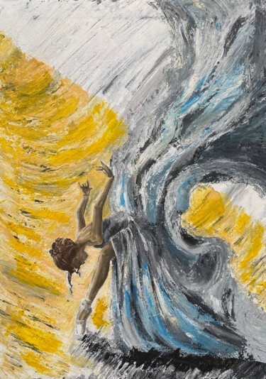 绘画 标题为“Балерина” 由Aleksandr Danilenko, 原创艺术品, 丙烯 安装在木板上