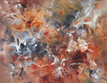 Painting titled "Autumn Breeze II" by Paresh Nrshinga F R S A, Original Artwork, Acrylic Mounted on Wood Stretcher frame