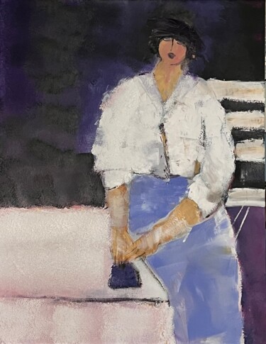 Pittura intitolato "A woman" da Marie Rouach, Opera d'arte originale, Acrilico Montato su Telaio per barella in legno